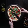 Piatra de pizza rotunda Navaris, 30.5 cm, cordierit glazurat, rezistenta 500°C, 51246.02.3