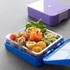 Cutie Bento Navaris cu 4 compartimente, recipient sos, albastru inchis, 49877.02.17