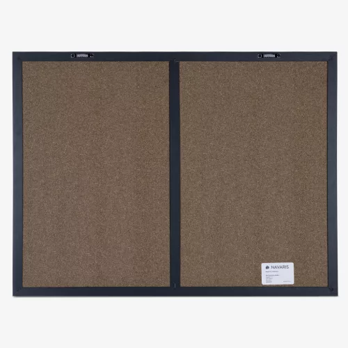 Tabla combinata Navaris, creta magnetica si textil, 60x45 cm, accesorii, bej, textil/MDF
