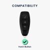 Husa Cheie Auto pentru Ford - 3 Butoane - Keyless Go, Silicon, Negru, 53133.05
