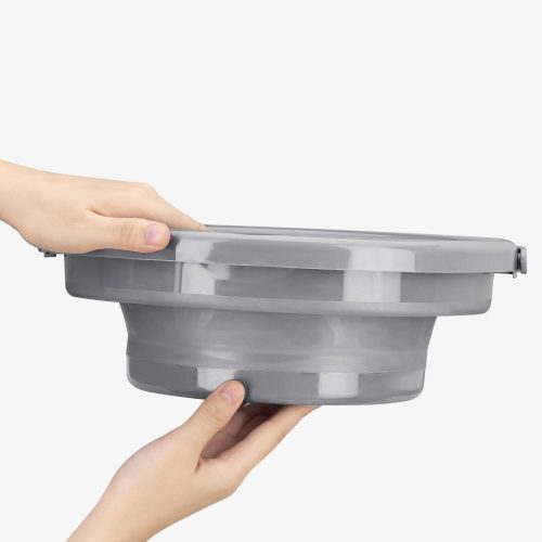 Galeata pliabila din cauciuc termoplastic Navaris, 10 L, Gri, 45985.3.22