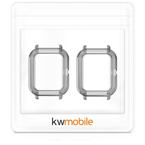 Set 2 Huse pentru Xiaomi Amazfit GTS 2 Mini, Silicon, Negru, 54201.02