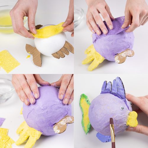 Set 10 bandaje ghips Navaris, 10 cm x 118 inch, timp de inmuiere 3-5 secunde, violet, mov, gips