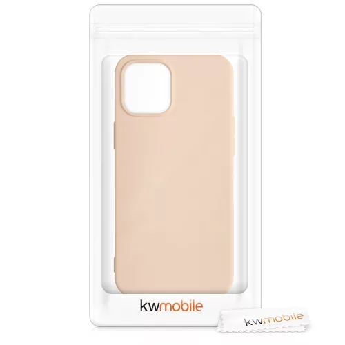 Husa pentru Apple iPhone 12 Pro Max, Silicon, Crem, 52714.154