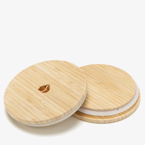 Set 3 Borcane de depozitare cu capac din bambus Navaris, 1000 ml, 54600.02.03