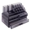 Organizator pentru cosmetice cu sertare Navaris, Negru transparent, 54656.01