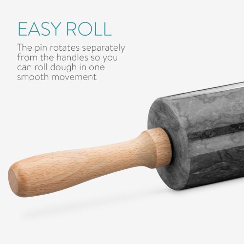 Sucitor Navaris, marmura neagra, 41x6 cm, stand dublu, lemn fag, greutate 1.565 kg, negru, lemn