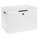 Lada jucarii din lemn Navaris, capac banca 50 kg, 60x38x42 cm, organizare camera, alb, lemn