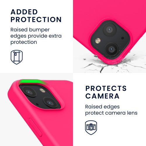 Husa pentru iPhone 13 Mini, Silicon, Roz, 55877.77