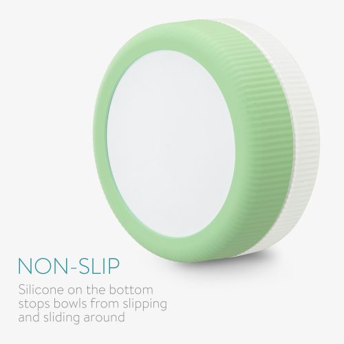 Set 2 Boluri pentru pisici si caini Navaris, Anti-aluneacare, Verde, 53411.07