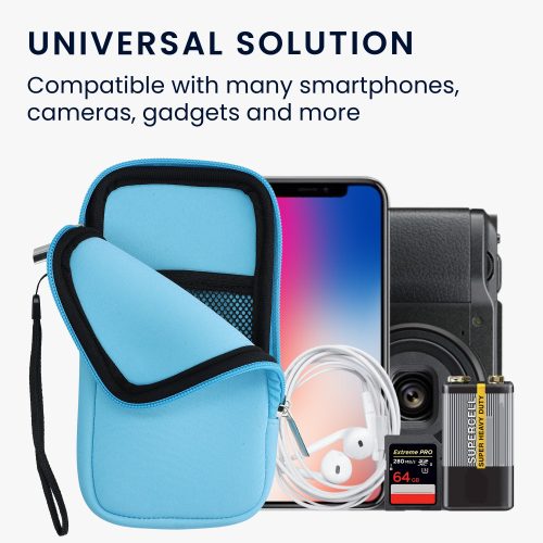 Husa Universala pentru telefon XL - 6,8 inch, Neopren, Albastru, 46188.4.23, kwmobile