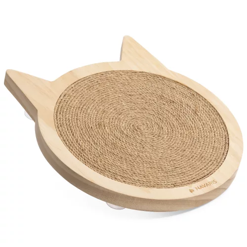 Placa de zgariat pentru pisici Navaris, Sisal, Maro, 56329.1