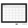 Tabla magnetica planificator lunar Navaris, cu rama, 60.9x45.7 cm, 3 magneti si marker, negru, plastic