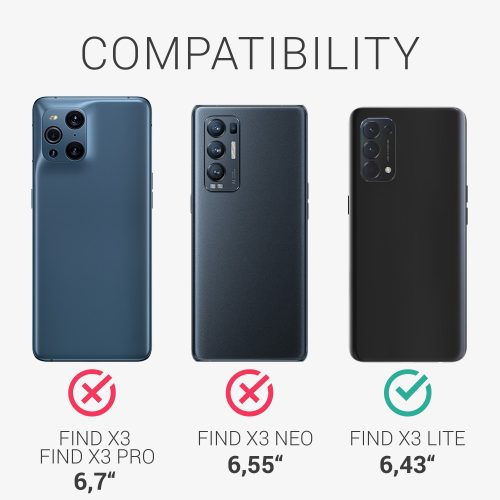 Husa pentru OPPO Find X3 Lite, Silicon, Albastru, 55201.224, kwmobile