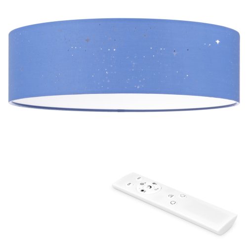 Plafoniera LED Navaris, efect de stele, 40 cm, telecomanda, albastru/albastru deschis, plastic/metal
