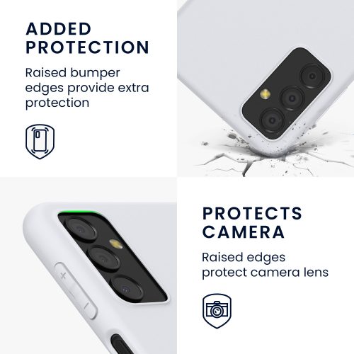 Husa Kwmobile pentru Samsung Galaxy M23 5G, Silicon, Alb, 57802.48