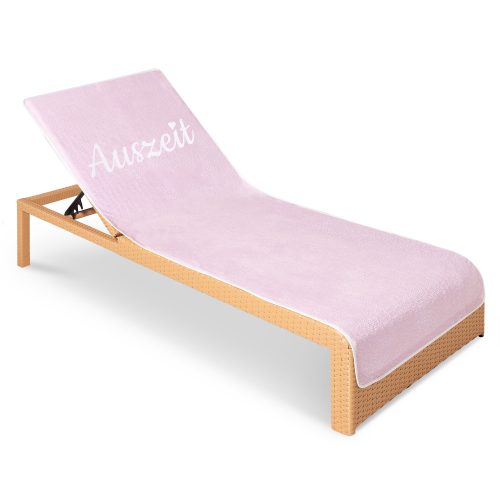 Prosop pentru sezlong Homelevel, 75 x 200 cm, Roz, Bumbac / Poliester, 55649.03.10