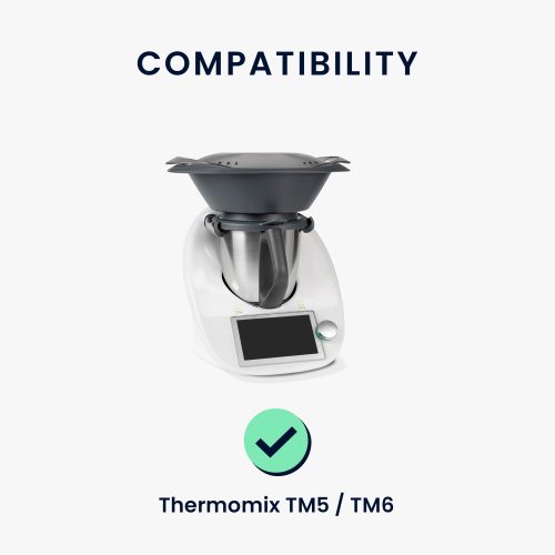 Husa de protectie pentru Thermomix TM6/TM5, Kwmobile, Negru/Alb, Plastic, 55449.04