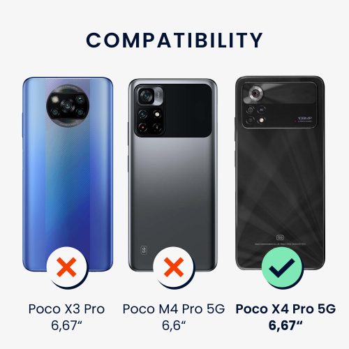 Husa Kwmobile pentru Xiaomi Poco X4 Pro 5G, Silicon, Negru, 57983.47