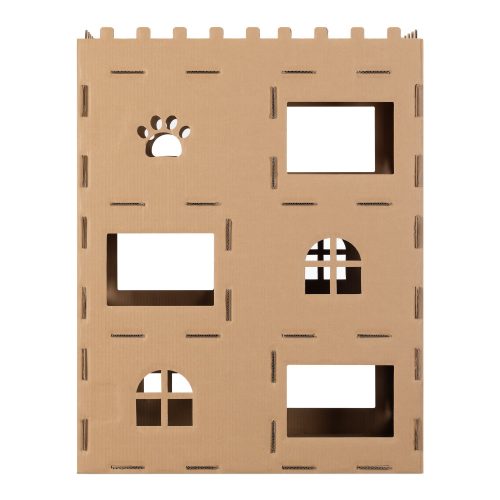 Casa pentru pisici Navaris, Carton, Maro, 58836.01