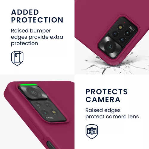 Husa Kwmobile pentru Xiaomi Redmi Note 11 Pro/Redmi Note 11 Pro 5G, Silicon, Violet, 57373.100
