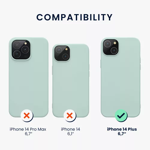 Husa Kwmobile pentru Apple iPhone 14 Plus, Silicon, Verde, 59080.200