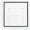 Rama foto colaj Navaris, 6 poze 10x15 cm, 38.2x37.2x2 cm, argintiu, sticla/aluminiu
