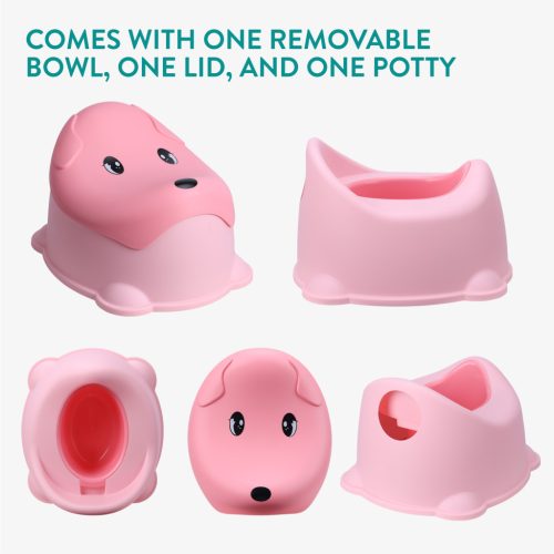 Olita cu capac Navaris, ergonomica, 36x31x24 cm, tranzitie usoara, roz, plastic