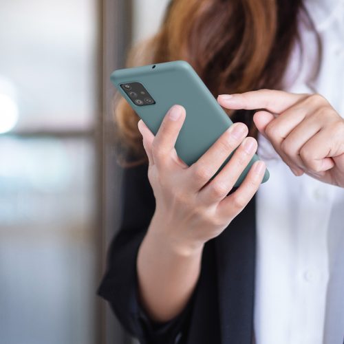 Husa Kwmobile pentru Samsung Galaxy A51, Verde, Silicon, 51196.206