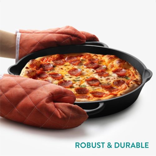 Tigaie din fonta Navaris pentru aragaz / cuptor / gratar - 30.6 cm - negru, NAV0000100Q004C