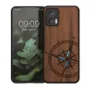 Husa Kwmobile pentru Motorola Edge 30 Neo, Maro/Albastru, Lemn, KWM000018RR002C