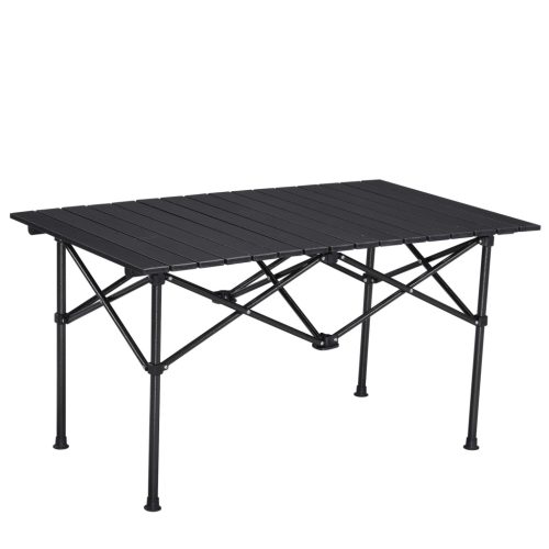 Masa pliabila Navaris din aluminiu, 95x55 cm, versatila, negru, NAV0000272F001C