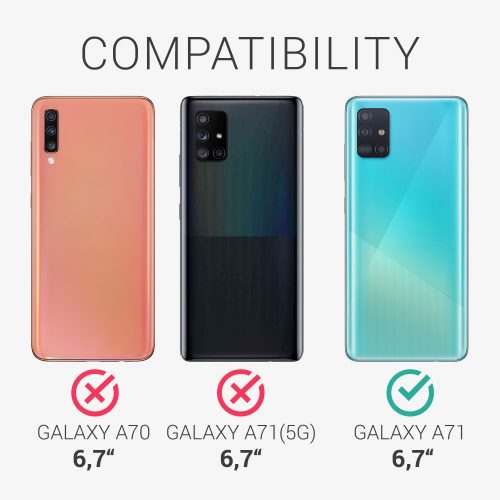 Husa Kwmobile pentru Samsung Galaxy A71, Portocaliu, Silicon, KWM000010ZJ029C