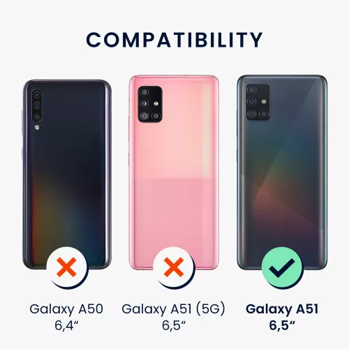 Husa Kwmobile pentru Samsung Galaxy A51, Portocaliu, Silicon, KWM000010ZA052C