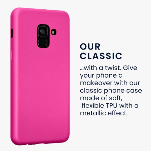 Husa Kwmobile pentru Samsung Galaxy A8 (2018), Roz, Silicon, KWM0000093L009C