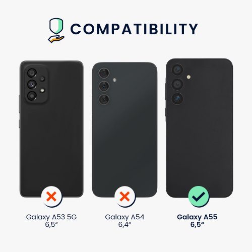 Husa Kwmobile pentru Samsung Galaxy A55, Crem, Silicon, KWM000021ME006C