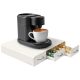 Organizator capsule cafea Navaris, 3 sertare, 48 capsule, 34.2x6.5x32.5 cm, alb, plastic