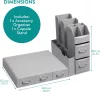 Set suport aparat cafea 3 sertare pentru capsule si organizator 2 sertare pentru consumabile Navaris, gri,  NAV000018GT002C