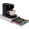 Suport capsule Vertuo Navaris, 40x5.5x23.5 cm, compatibil Nespresso, gri, plastic