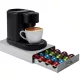Suport capsule Vertuo Navaris, 40x5.5x23.5 cm, compatibil Nespresso, gri, plastic
