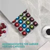 Suport capsule Vertuo Navaris, 40x5.5x23.5 cm, compatibil Nespresso, gri, plastic