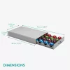 Suport capsule Vertuo Navaris, 40x5.5x23.5 cm, compatibil Nespresso, gri, plastic