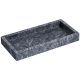 Tava vanity marmura Navaris, 25x12x3 cm, baie si living, marmura, negru, piatra naturala