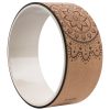 Roata yoga Navaris Cork, 33x13 cm, miez PP, exterior pluta, negru, polipropilena/pluta
