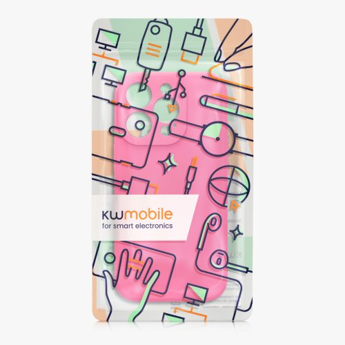Husa Kwmobile pentru Apple iPhone 16 Pro, Roz, Silicon, KWM000022TZ001C