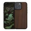 Husa Kwmobile pentru Apple iPhone 16 Pro Max, Maro, Lemn/Silicon, KWM000022UR001C