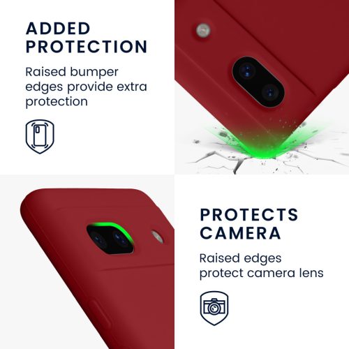 Husa Kwmobile pentru Google Pixel 7a, Rosu, Silicon, KWM000019YE052C