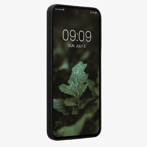 Husa Kwmobile pentru Samsung Galaxy S24 FE, Maro, Lemn/Silicon, KWM000021WK001C