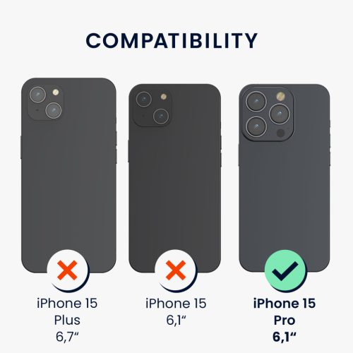 Husa Kwmobile pentru Apple iPhone 15 Pro, Roz deschis, Silicon, KWM000020CC052C