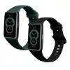 Curea kwmobile pentru Huawei Band 6, Silicon, Verde/Negru, 59296.01